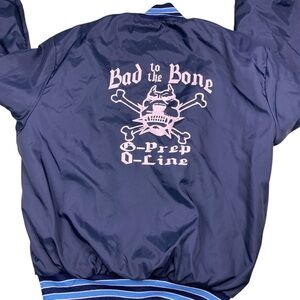 Vintage 70s Gonzaga Prep Bad to the Bone pull over jacket USA made XL
